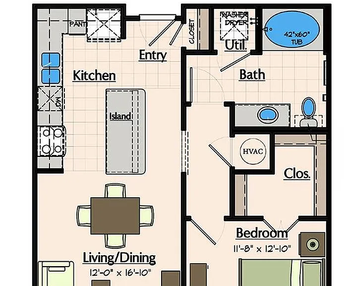 One Bedroom Floorplan One Bedroom Floorplan