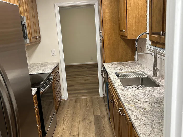 Kitchen View from Side Door Entrance