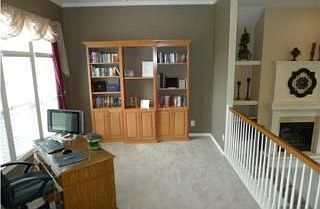 Front room with built-in bookcase!