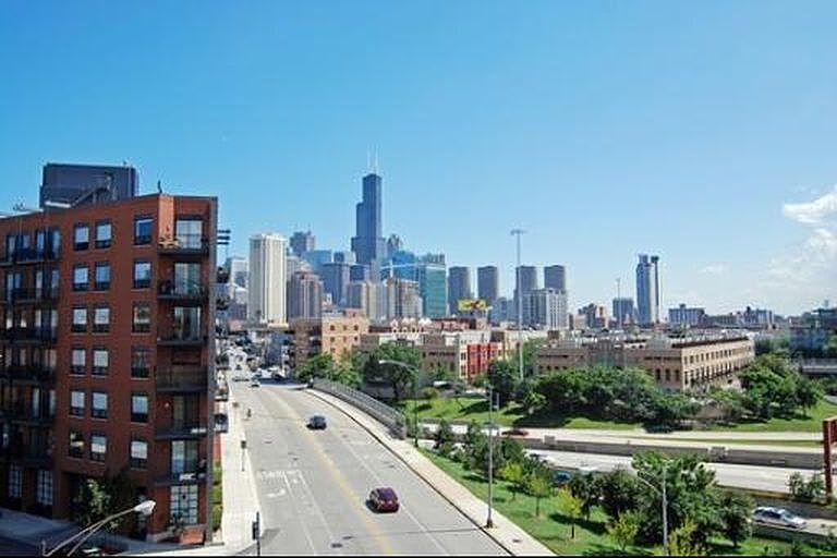View of downtown from the rooftop