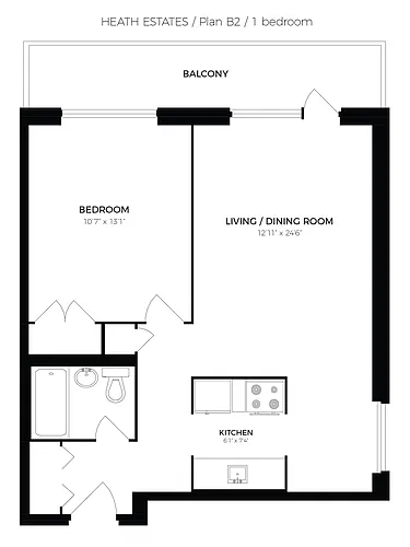 Floor plan 1 Bedroom