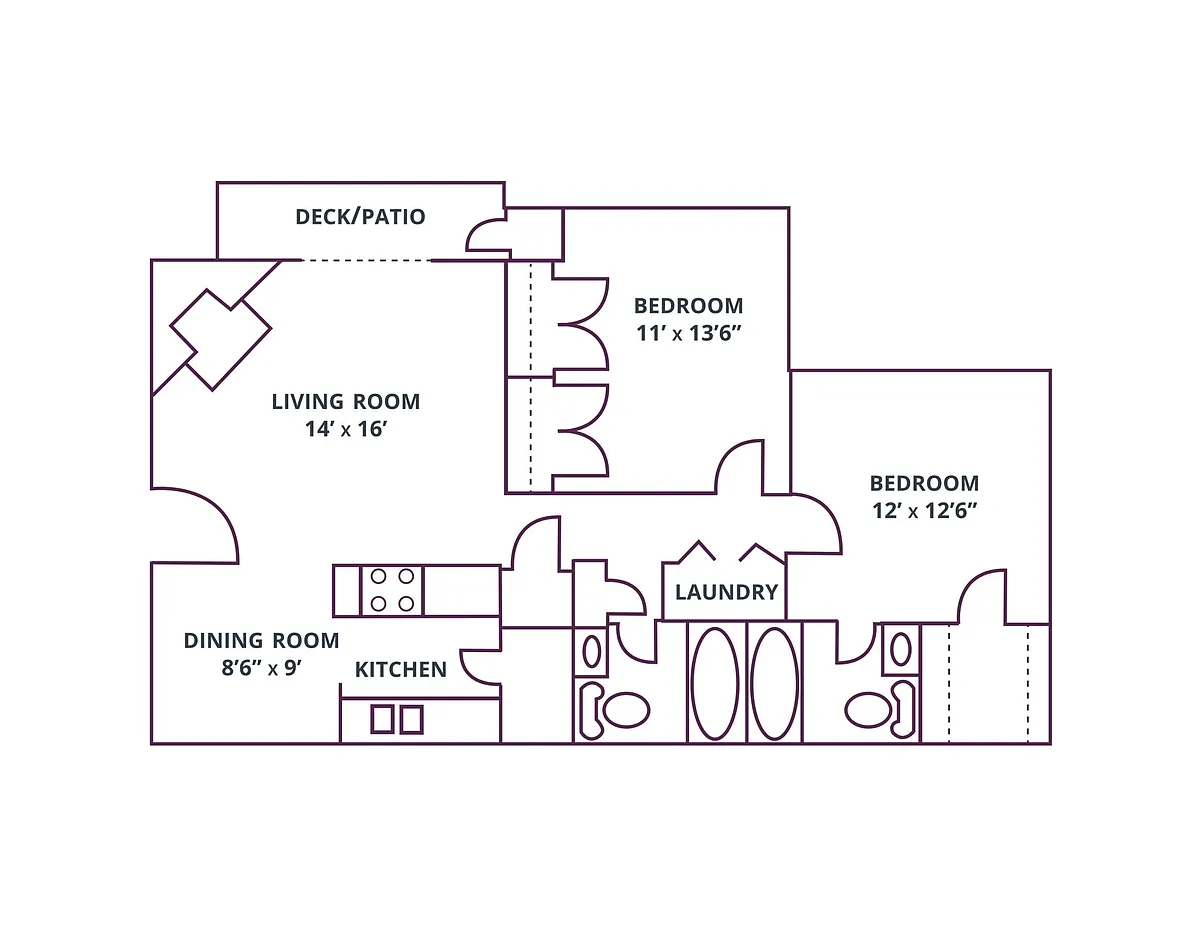 Floor plan Ramblewood 2Bedroom