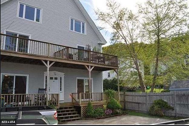Front of Building. Unit is 2nd floor slider and 3rd floor window, left side.