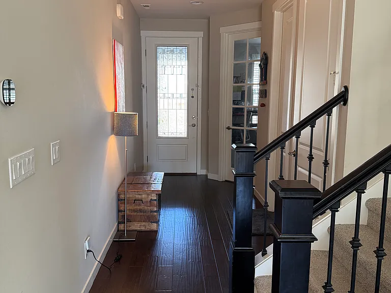 Looking back at the entry door