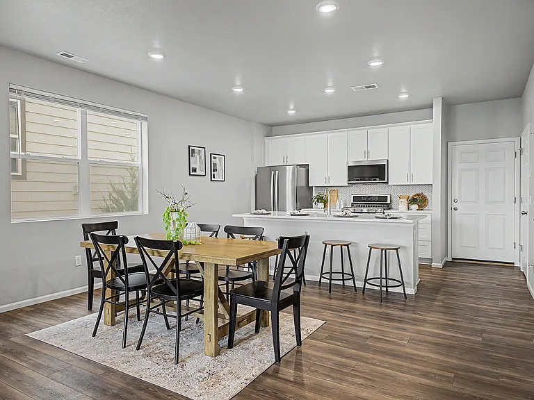 Kitchen and dining area
