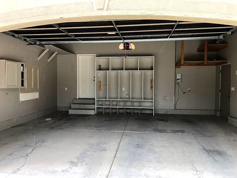 2 Door Garage with Built-in Lockers