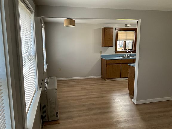 View to the dining area from the living room.
