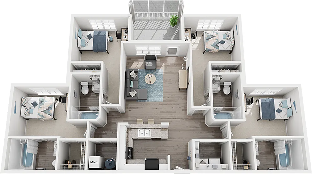 Floor plan 4x4 Platinum