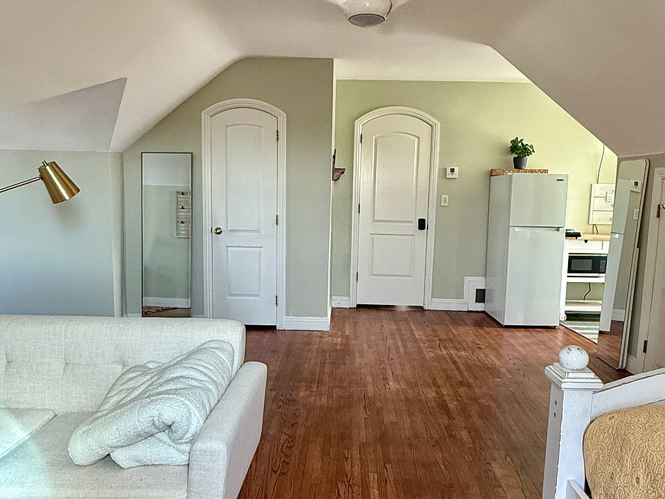 View from the window by the full size bed.