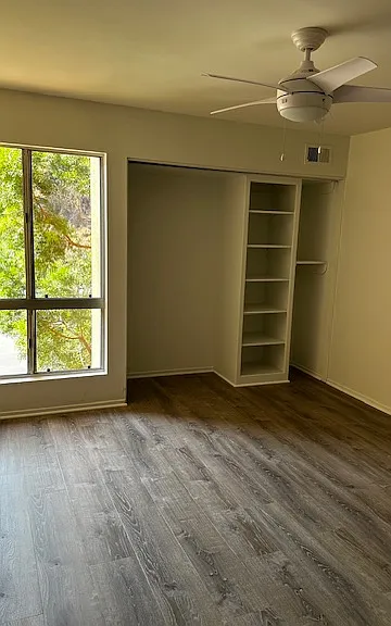 Bedroom with 2 separate closets