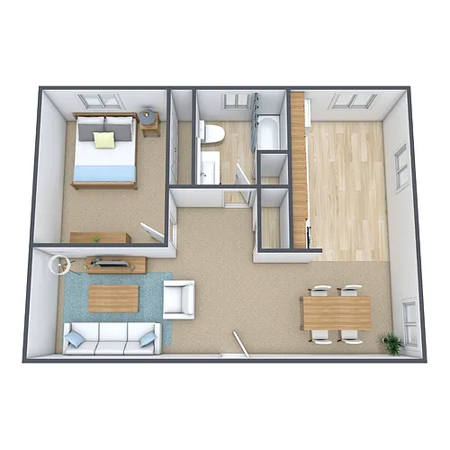 Floor plan One Bedroom 11A