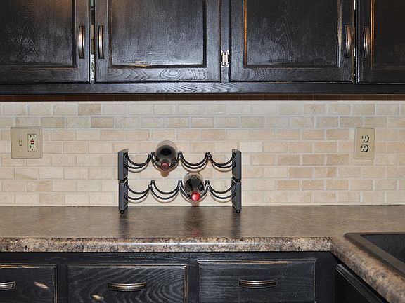 Travertine backsplash