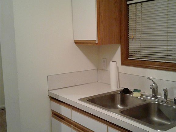Window over kitchen sink allows natural light