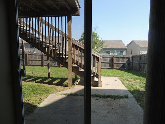 Partial backyard view from basement