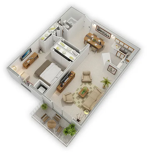Floor plan 1 Bedroom