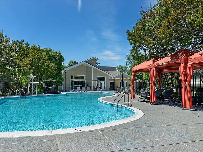 Outdoor swimming pool and social deck