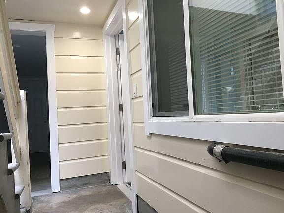 Entrance door on the right