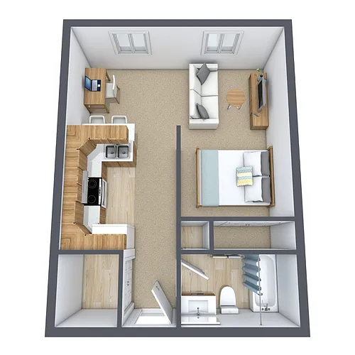 Floor plan Efficiency 01A