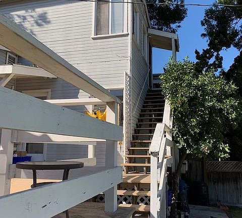 Private entrance from backyard.