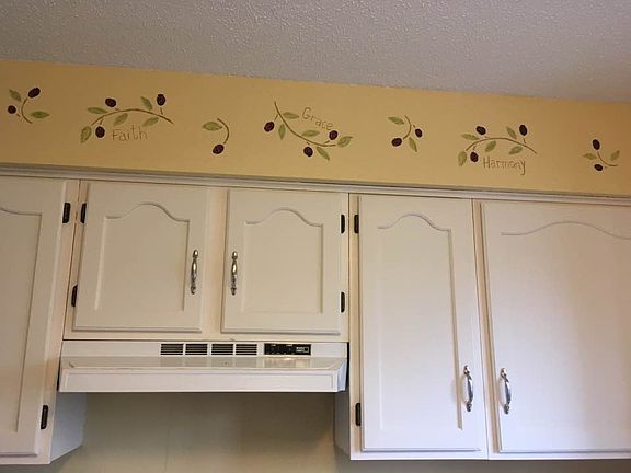 raised stencil & handpainted