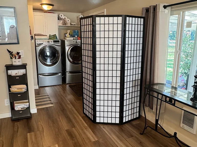 Utility area near back door entrance