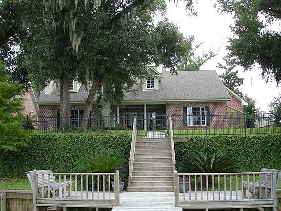 Rear view of home from pier.