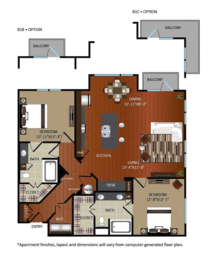 Floor plan 2B1A