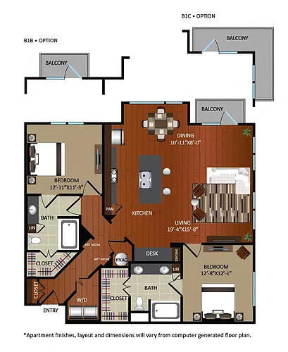 Floor plan 2B1A