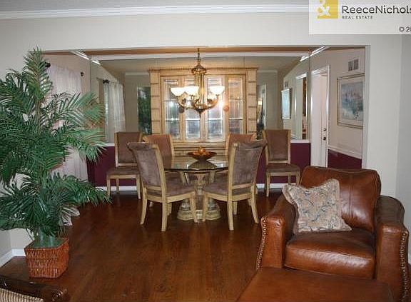 Dining room open to living room