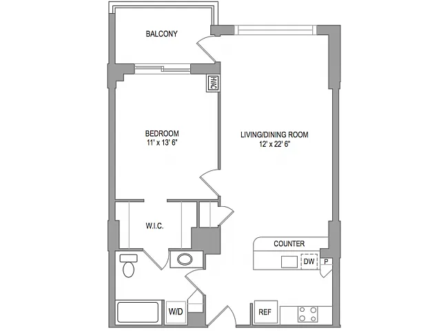 Floor plan 1X1
