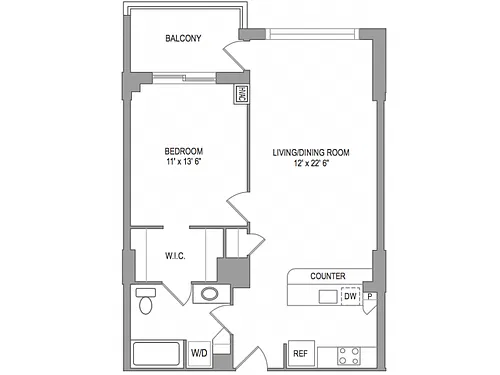Floor plan 1X1