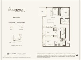 3 Bedroom Plan, Modernist Gulch View, Nashville, TN 37203