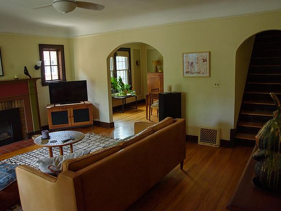 LR w/DR entry and stairs to second floor
