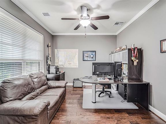 Private study with double doors.