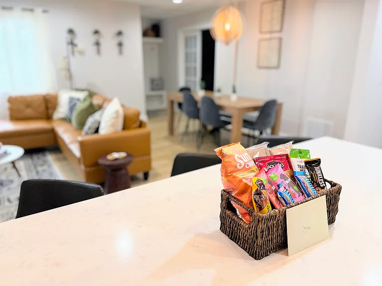 Welcome basket to make you feel right at home.