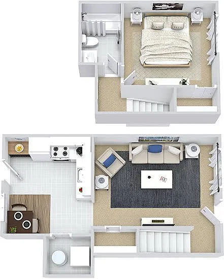 Floor plan 1 Bed/1 Bath- Phase 2