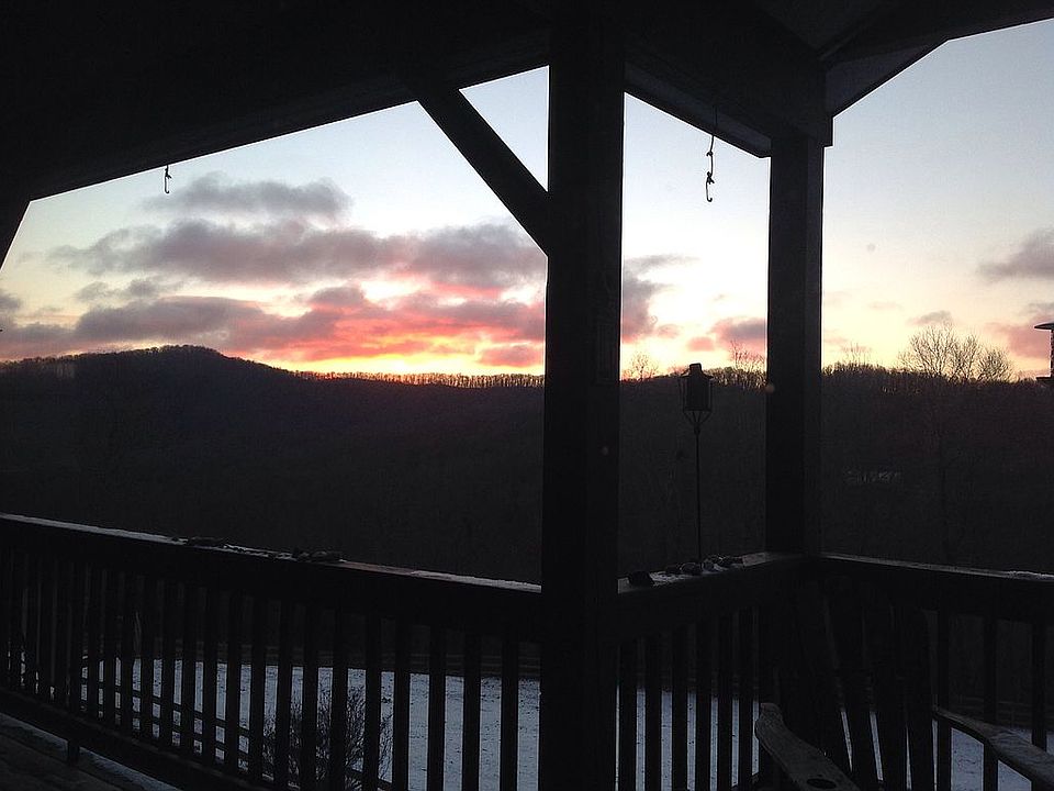 Winter sunrise from the deck.