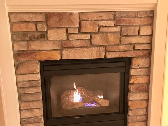 Gas fireplace in living room