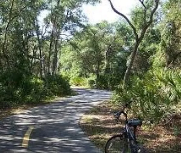Miles of biking trails on the island