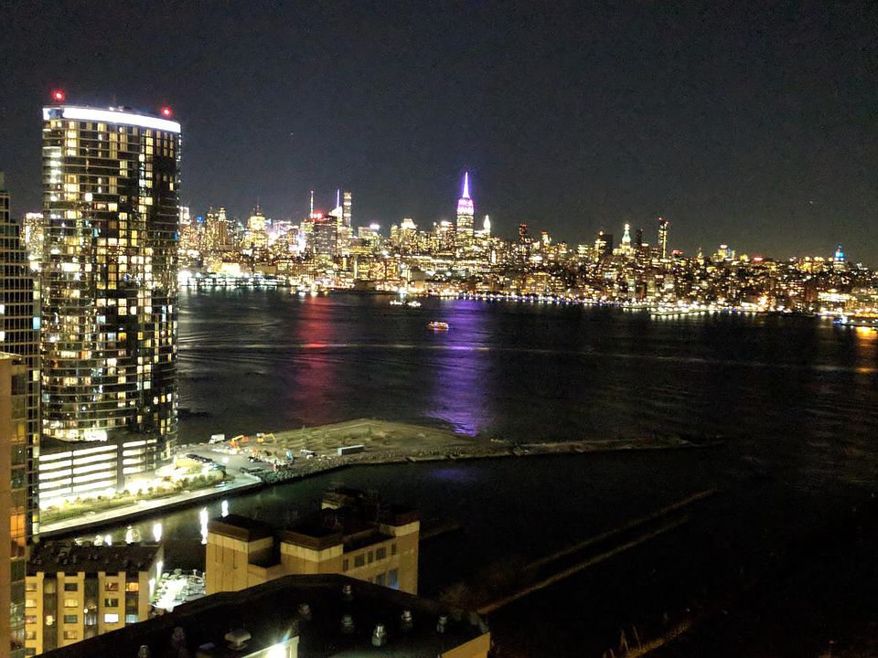 Night window view