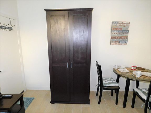 Studio closet and dining table set