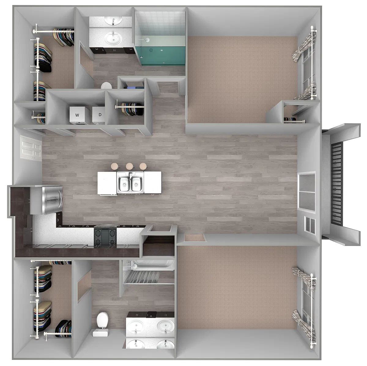 Floor plan 2Bed/2 Bath