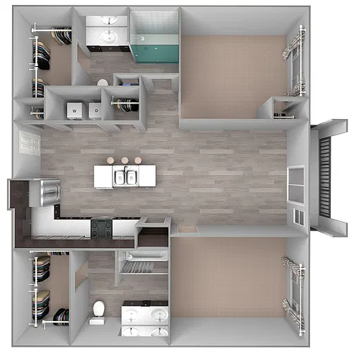 Floor plan 2Bed/2 Bath