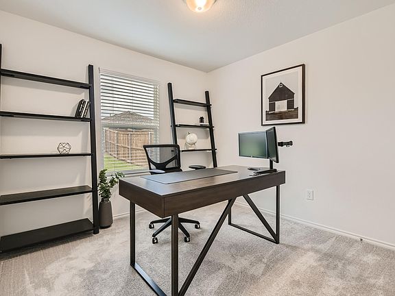 Private office in downstairs bedroom with dual
Monitors and ergonomic chair.