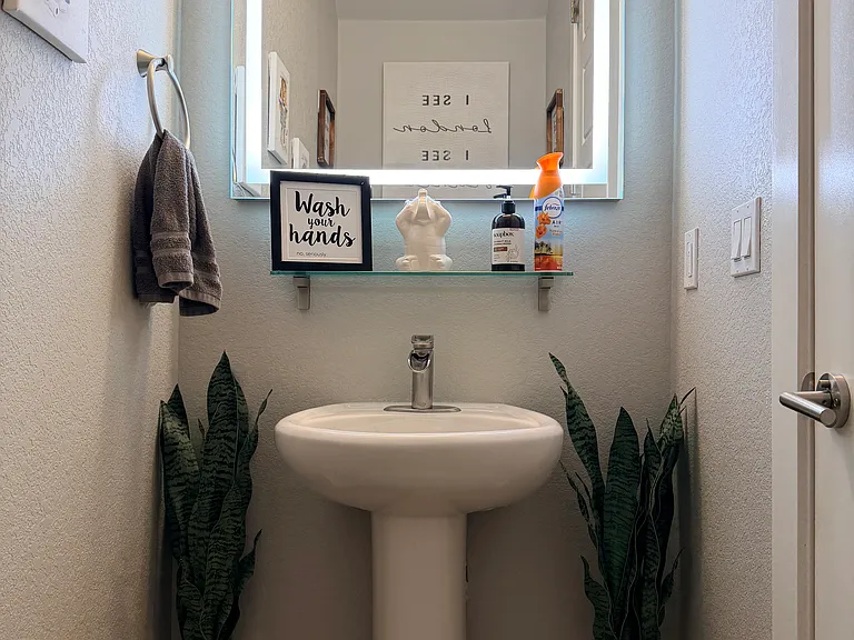 Second Floor Half Bath West Wall