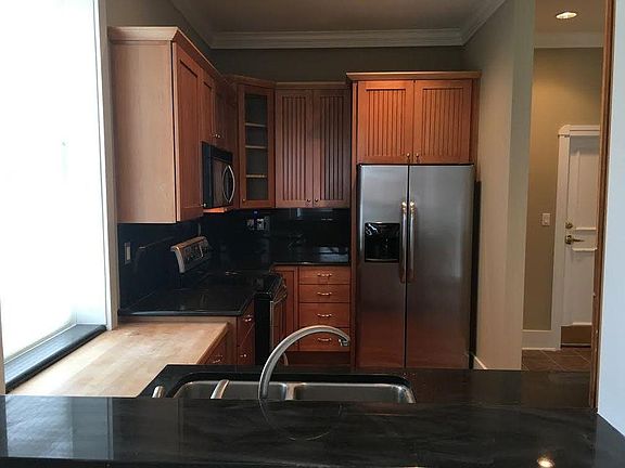 Look into kitchen from bar