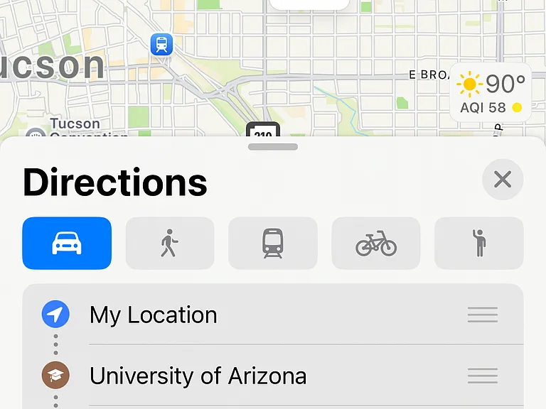 Close to the University of Arizona and access to the Street Car!