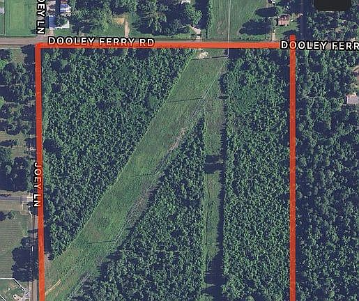 Red shows property line