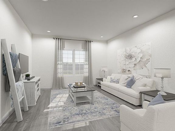 Your new bungalow features a warm and welcoming living area. Artists rendering of the Brynn