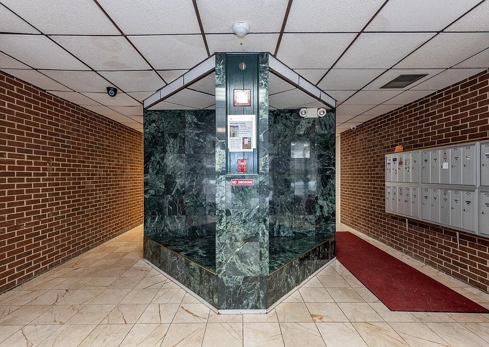 Professional Lobby with security cameras and mailboxes